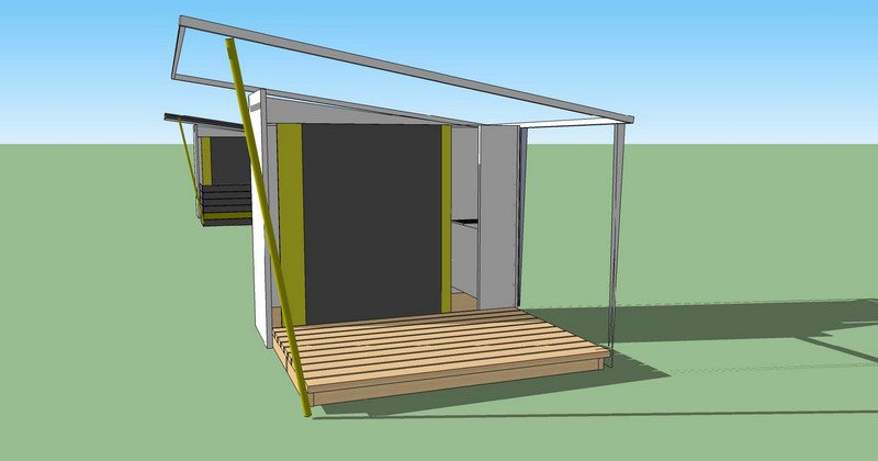 Bâtiment bois modulaire passif en kit pour l'hôtellerie de plein air